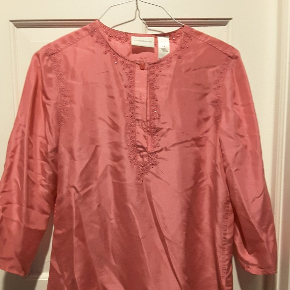 Silk blouse with embroidery